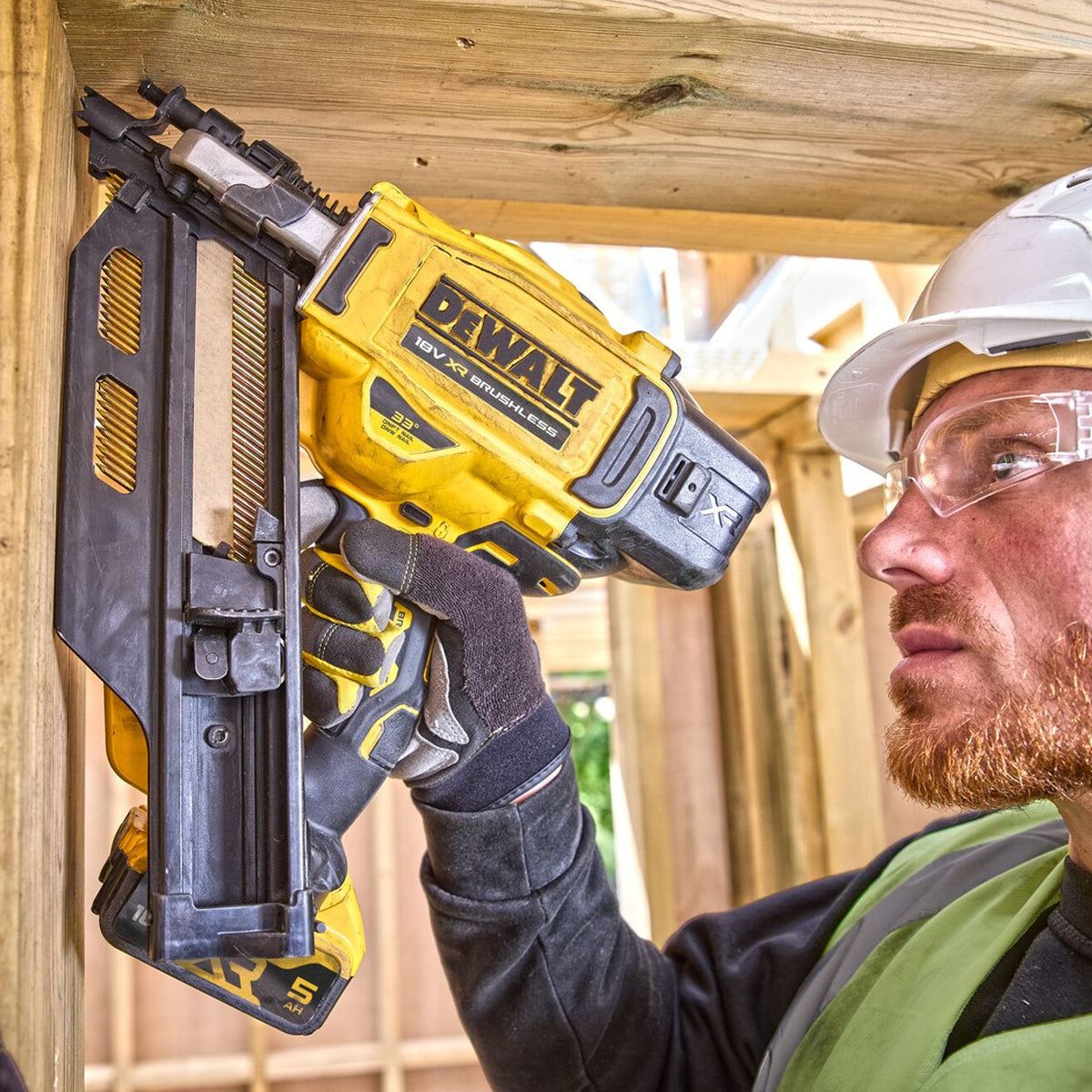 Dewalt DCK246P2 18V XR Brushless Twin Pack Nailer with 2 x 5.0Ah Batteries Charger & Bag